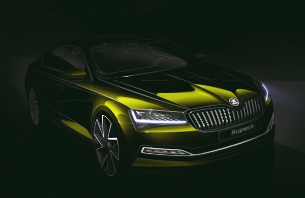Появилось первое изображение обновленного Skoda Superb